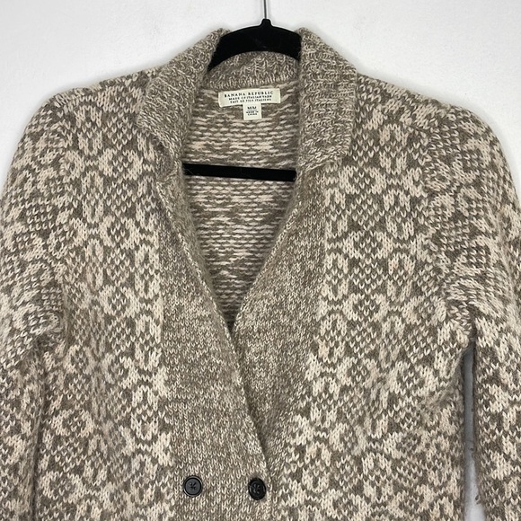 BANANA Republic alpaca wool blend double breasted cardigan - Picture 2 of 8